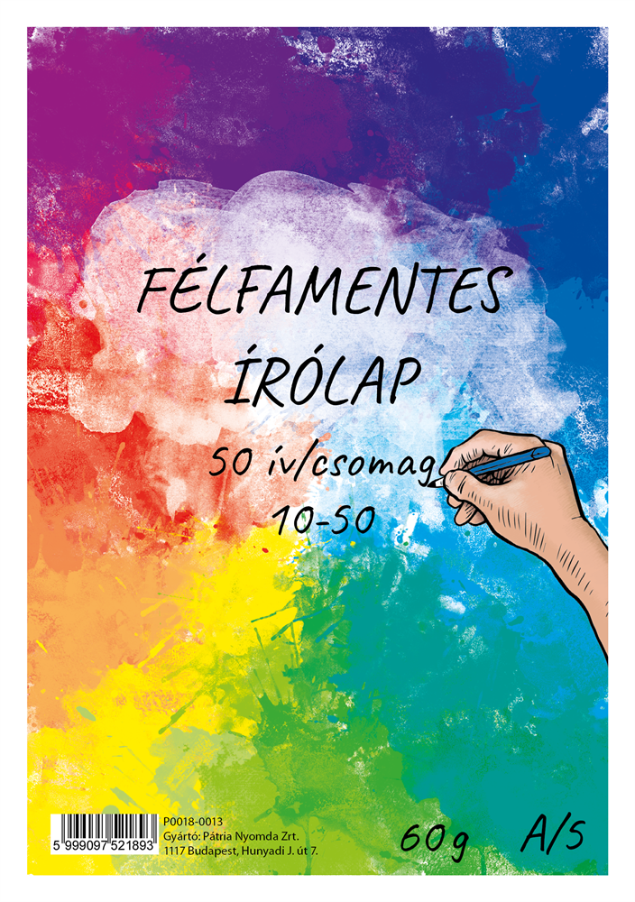 10-50 félfamentes írólap