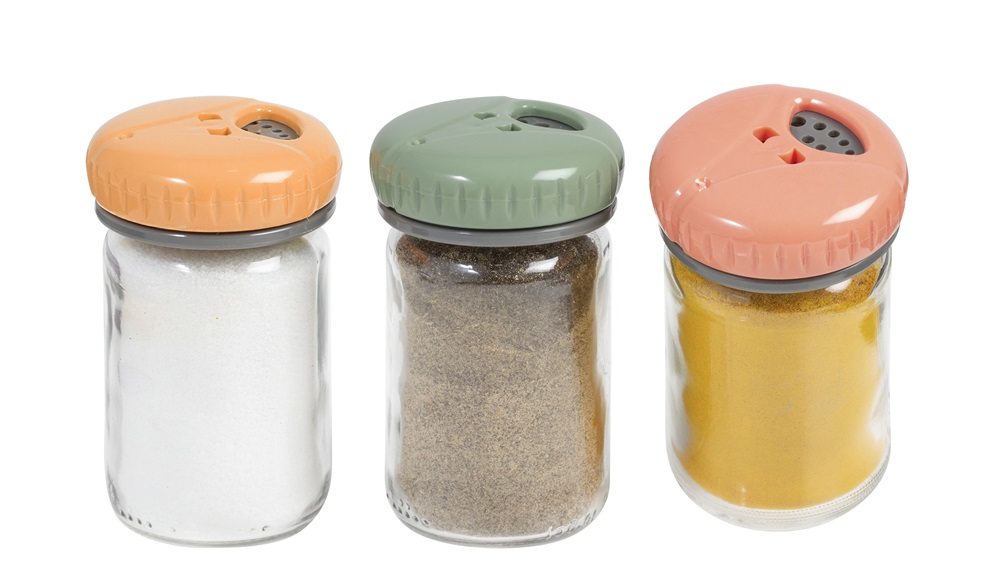 IRIS üveg fűszerszóró 105ml, rózsaszín, lila vagy narancs színű