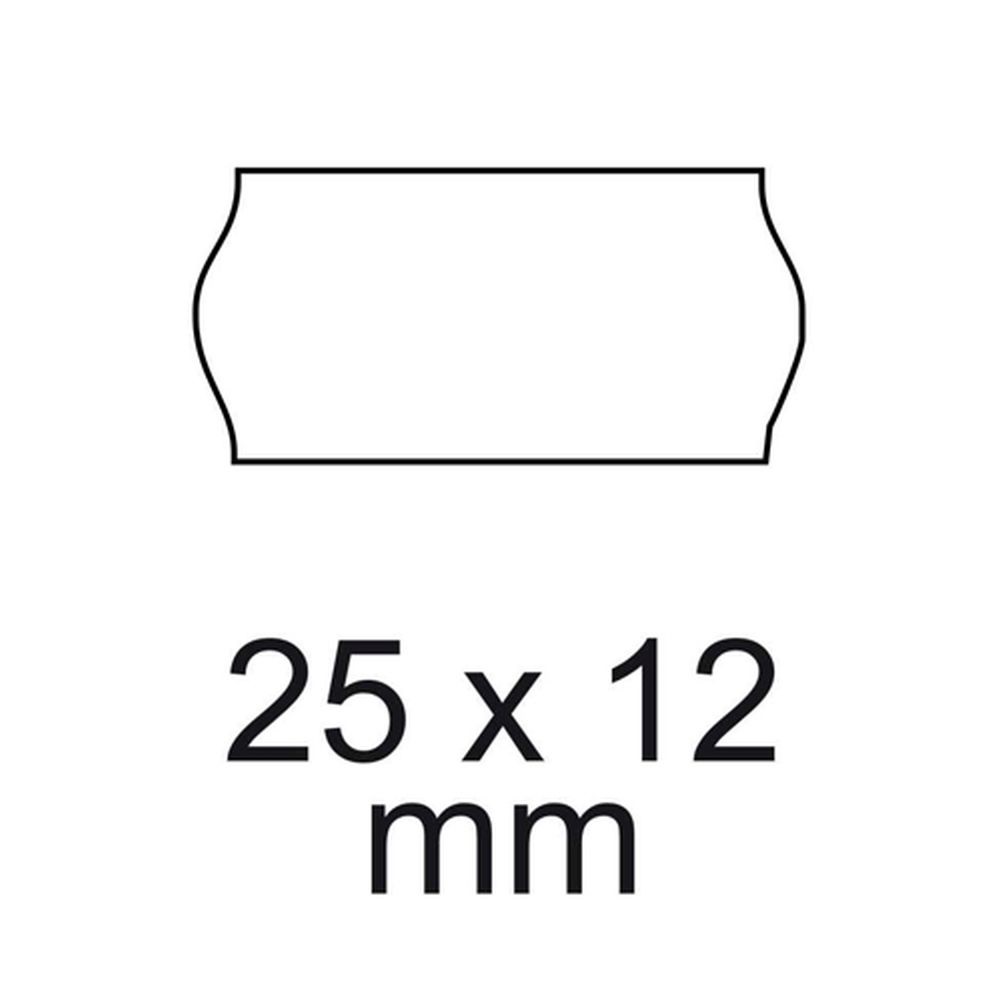 25x12mm 5db/csomag fehér árazógépszalag (Újszerű)