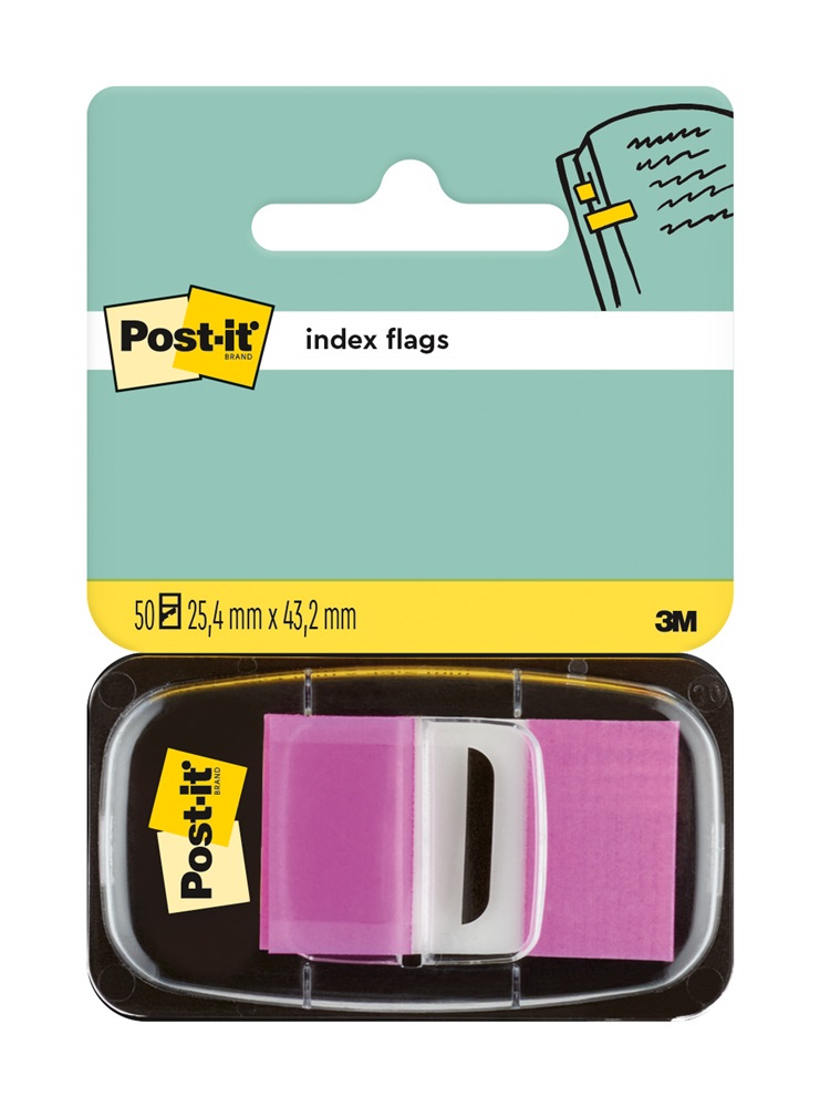 3M Post-it 680-8 25x43mm öntapadós 50lapos lila jelölőcímke