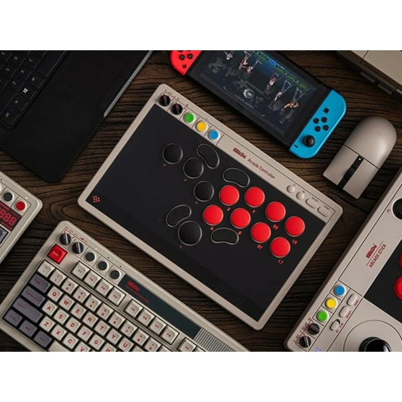 8BitDo Arcade Stick All-Button Nintendo Switch / Switch 2 / PC vezeték nélküli kontroller