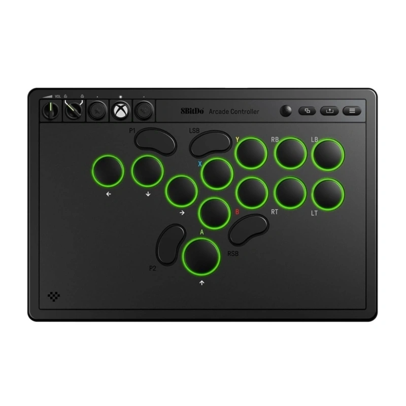 8BitDo Arcade Stick All-Button Xbox Series X|S / Xbox One / PC fekete vezeték nélküli kontroller