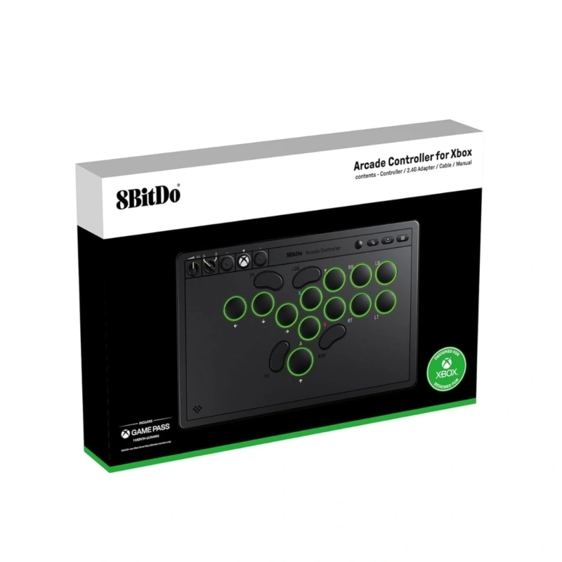 8BitDo Arcade Stick All-Button Xbox Series X|S / Xbox One / PC fekete vezeték nélküli kontroller