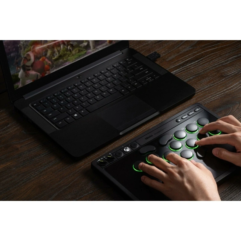 8BitDo Arcade Stick All-Button Xbox Series X|S / Xbox One / PC fekete vezeték nélküli kontroller