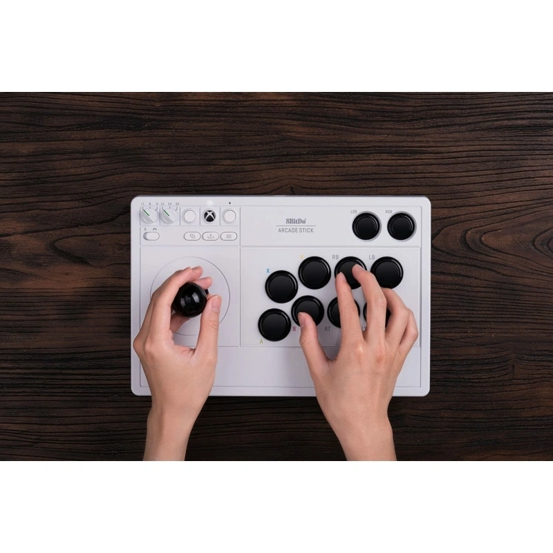8BitDo Arcade Stick Xbox Series X|S / Xbox One / PC fehér vezeték nélküli kontroller
