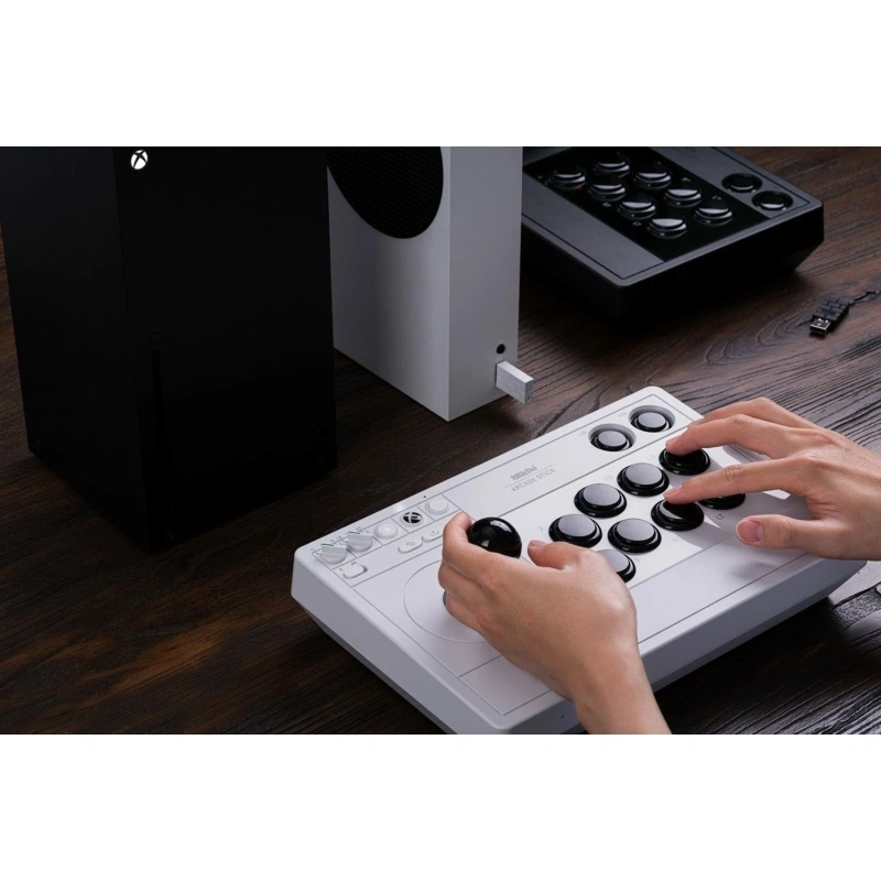 8BitDo Arcade Stick Xbox Series X|S / Xbox One / PC fehér vezeték nélküli kontroller