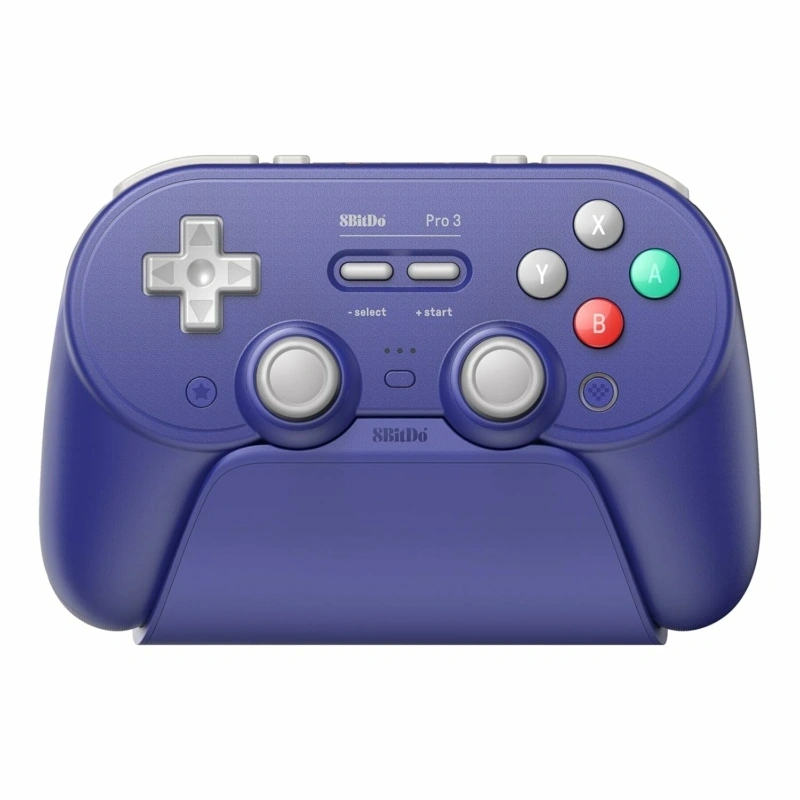 8BitDo Pro 3 Nintendo Switch / Switch 2 / PC / SteamOS / Mobil TMR Joystick lila vezeték nélküli kontroller