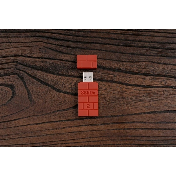 8BitDo USB Wireless Adapter 2, Nintendo Switch/Switch 2, Mobil, Xbox, PC, PlayStation, barna kontroller adapter