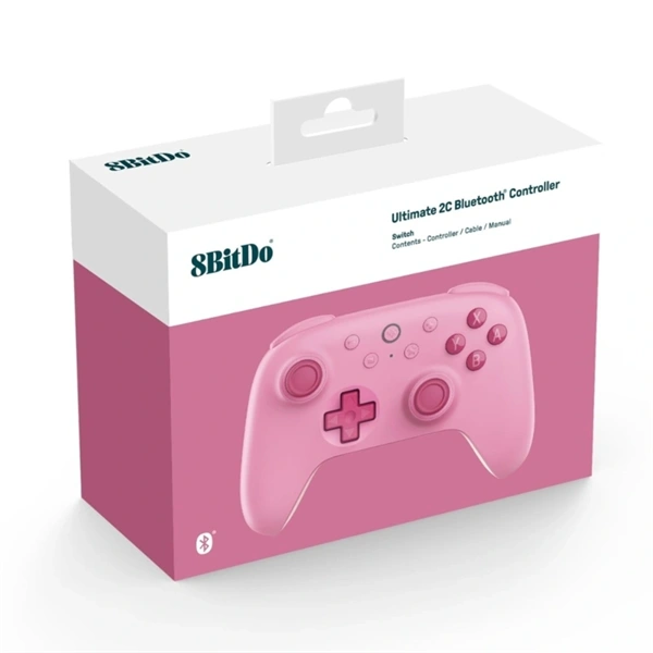 8BitDo Ultimate 2C Nintendo Switch / Switch 2 Hall-Effect pink vezeték nélküli kontroller