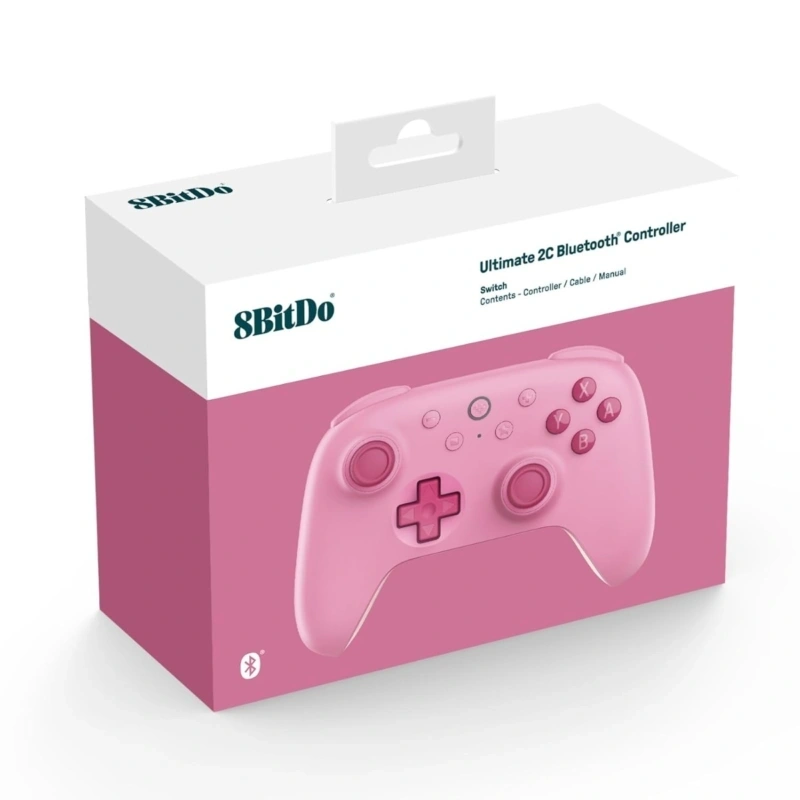 8BitDo Ultimate 2C Nintendo Switch / Switch 2 Hall-Effect pink vezeték nélküli kontroller