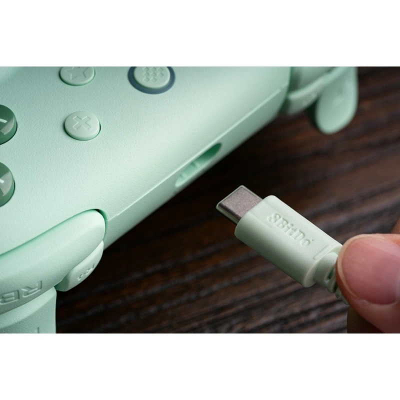 8BitDo Ultimate 2C Wired, PC (Windows), Mobil (Android), 1000Hz, Hall-Effect, zöld vezetékes kontroller