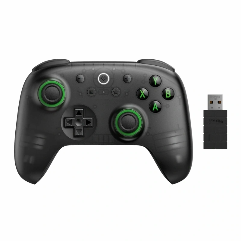 8BitDo Ultimate 2C Wireless, PC, Mobil (Android), Hall-Effect, fekete vezeték nélküli kontroller