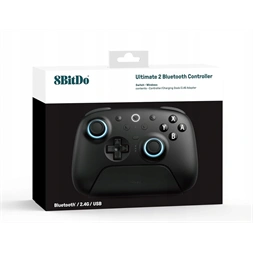 8BitDo Ultimate 2 Nintendo Switch / Switch 2 / PC Hall-Effect fekete vezeték nélküli kontroller