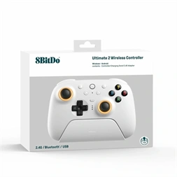 8BitDo Ultimate 2 Nintendo Switch / Switch 2 / PC Hall-Effect fehér vezeték nélküli kontroller
