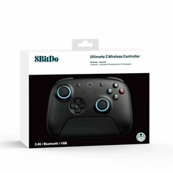 8BitDo Ultimate 2 Nintendo Switch / Switch 2 / PC Hall-Effect fekete vezeték nélküli kontroller