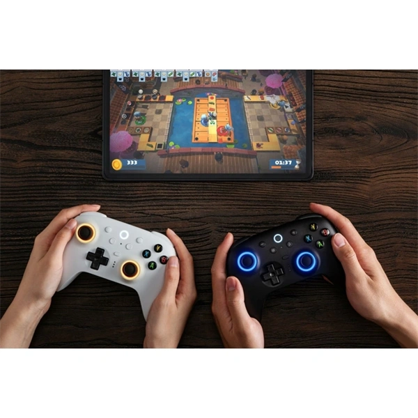8BitDo Ultimate 2 Wireless 2.4G, PC, Android, SteamOS, iOS, TMR Joysticks, 1000Hz, fehér vezeték nélküli kontroller