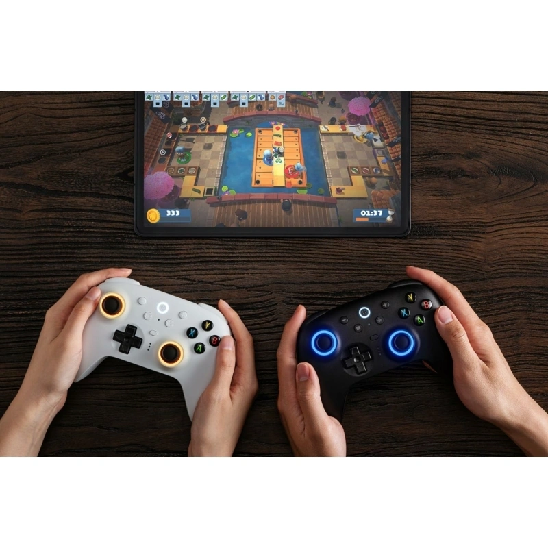 8BitDo Ultimate 2 Wireless 2.4G, PC, Android, SteamOS, iOS, TMR Joysticks, 1000Hz, fehér vezeték nélküli kontroller
