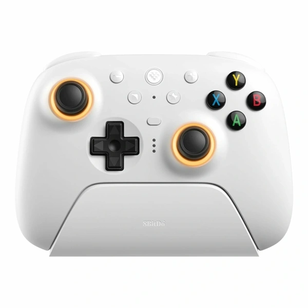 8BitDo Ultimate 2 Wireless 2.4G, PC, Android, SteamOS, iOS, TMR Joysticks, 1000Hz, fehér vezeték nélküli kontroller