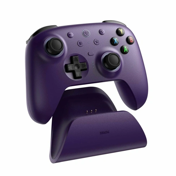 8BitDo Ultimate 2 Wireless 2.4G, PC, Android, SteamOS, iOS, TMR Joysticks, 1000Hz, lila vezeték nélküli kontroller