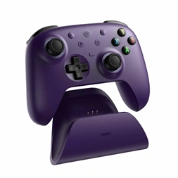 8BitDo Ultimate 2 Wireless 2.4G, PC, Android, SteamOS, iOS, TMR Joysticks, 1000Hz, lila vezeték nélküli kontroller