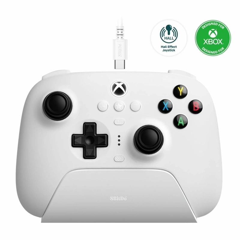8BitDo Ultimate 3-mode Xbox Series X|S / Xbox One / PC / Mobil Hall-Effect fehér vezeték nélküli kontroller