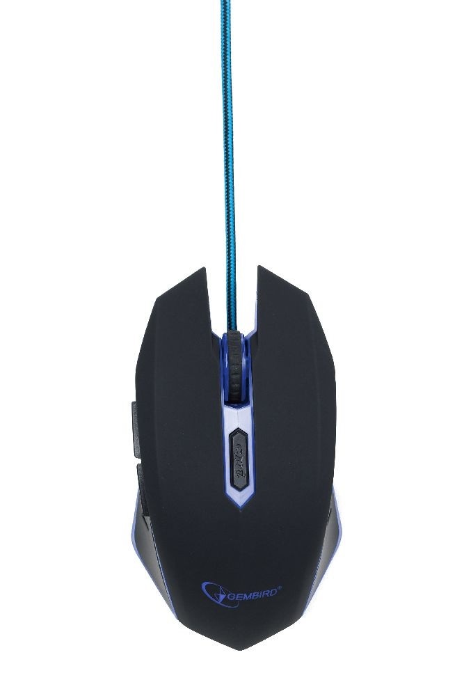 Gembird MUSG-001-B optikai Gamer fekete-kék egér