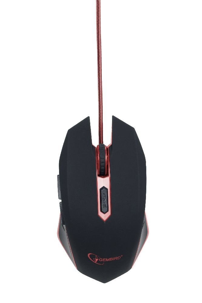 Gembird MUSG-001-R fekete-piros gamer egér