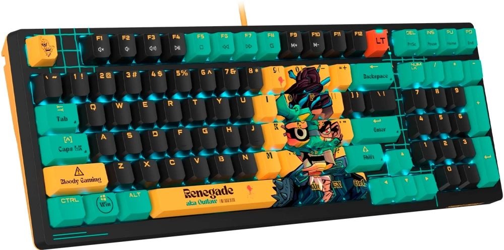A4-Tech A4TKLA47622 Bloody AT98 US mechanikus (Alpha Switch) RGB Renegade vezetékes gamer billentyűzet