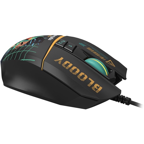 A4-Tech A4TMYS47619 Bloody W63 Max eSport Renegade Midnight RGB vezetékes optikai gamer egér