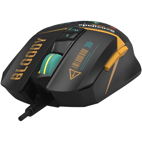 A4-Tech A4TMYS47619 Bloody W63 Max eSport Renegade Midnight RGB vezetékes optikai gamer egér