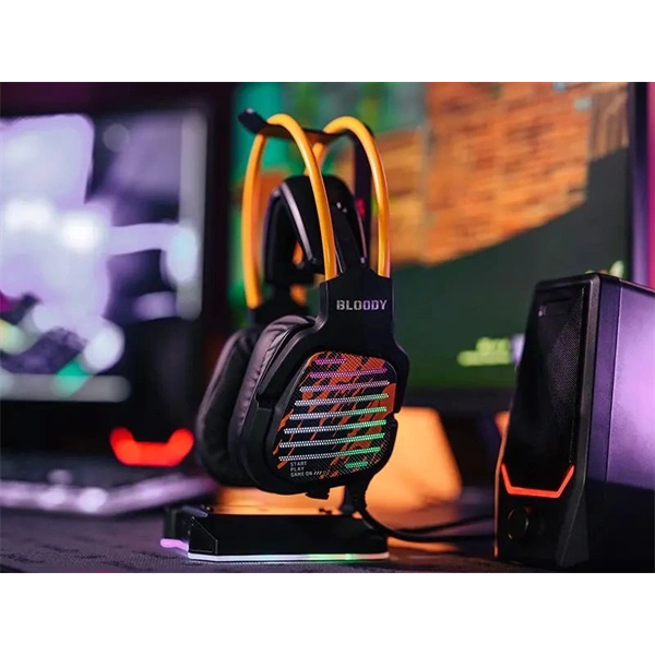 A4-Tech Bloody G565 Energy Black 7.1 USB RGB fekete gamer headset