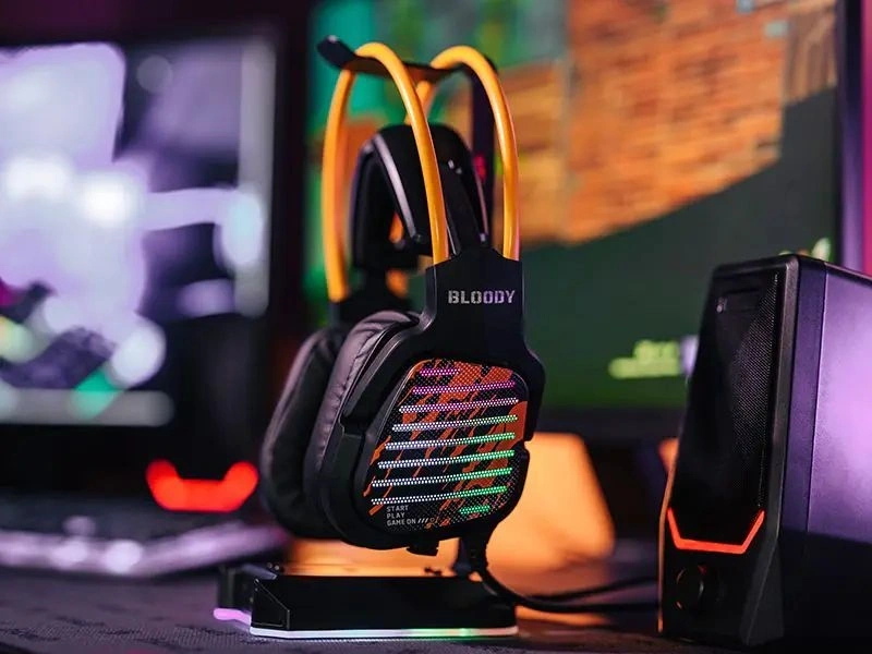 A4-Tech Bloody G565 Energy Black 7.1 USB RGB fekete gamer headset