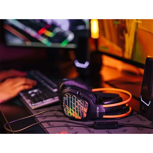 A4-Tech Bloody G565 Energy Black 7.1 USB RGB fekete gamer headset
