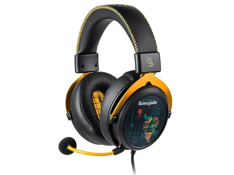 A4-Tech Bloody M595 Renegade Midnight USB fekete-sárga gamer headset