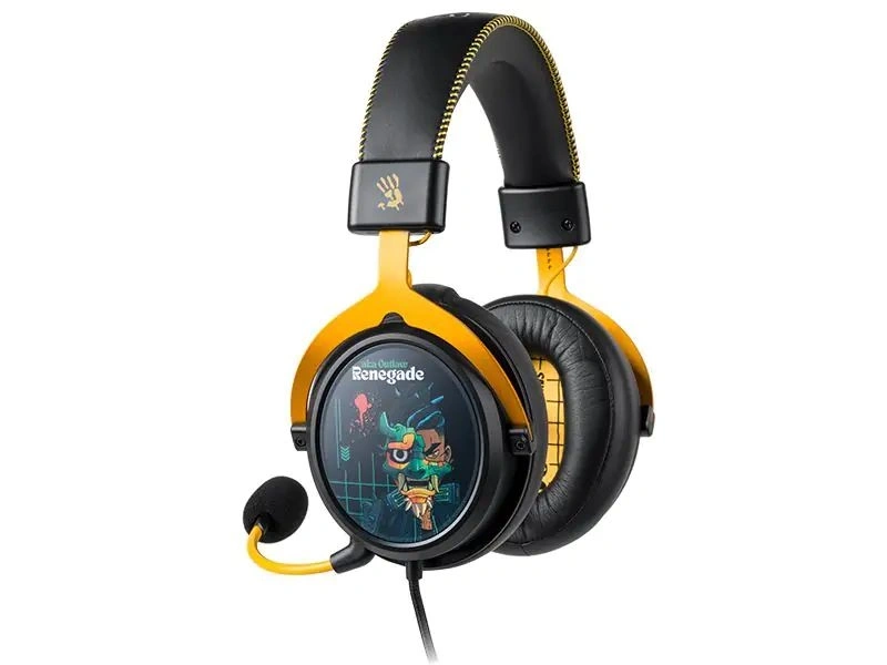 A4-Tech Bloody M595 Renegade Midnight USB fekete-sárga gamer headset