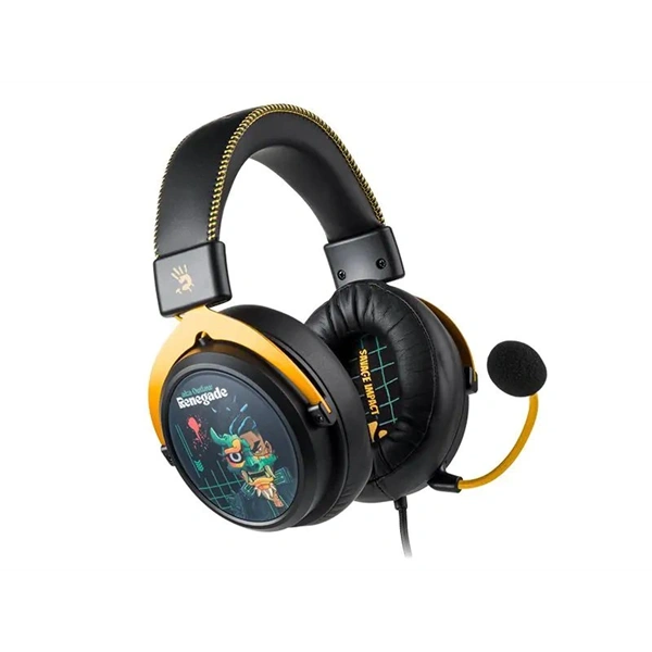 A4-Tech Bloody M595 Renegade Midnight USB fekete-sárga gamer headset