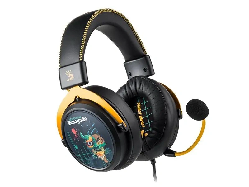 A4-Tech Bloody M595 Renegade Midnight USB fekete-sárga gamer headset