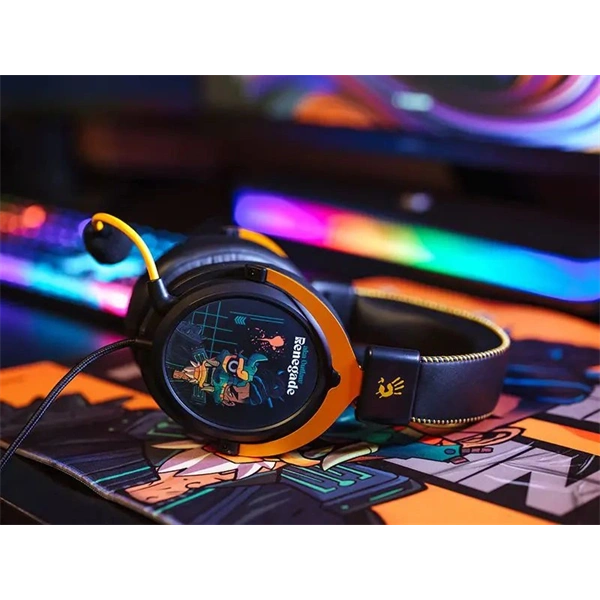 A4-Tech Bloody M595 Renegade Midnight USB fekete-sárga gamer headset