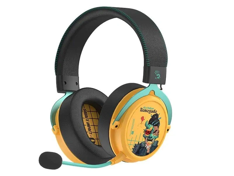 A4-Tech Bloody MR595 Renegade Sunset vezeték nélküli fekete-sárga gamer headset