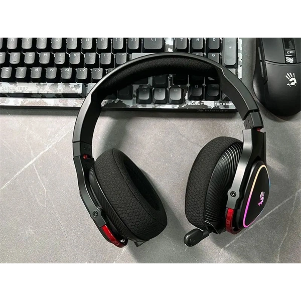 A4-Tech Bloody MR710 Multi-platform vezeték nélküli RGB fekete gamer headset