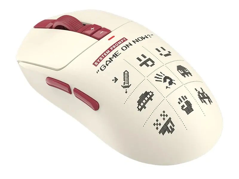 A4-Tech Bloody R72 Ultra Duo Pixels Red vezeték nélküli fehér gamer egér