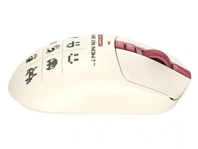 A4-Tech Bloody R72 Ultra Duo Pixels Red vezeték nélküli fehér gamer egér