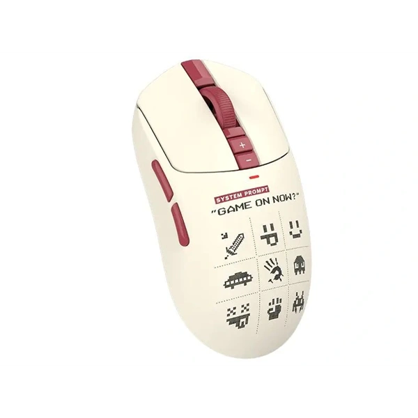 A4-Tech Bloody R72 Ultra Duo Pixels Red vezeték nélküli fehér gamer egér