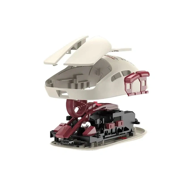 A4-Tech Bloody R72 Ultra Duo Pixels Red vezeték nélküli fehér gamer egér