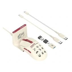 A4-Tech Bloody R72 Ultra Duo Pixels Red vezeték nélküli fehér gamer egér