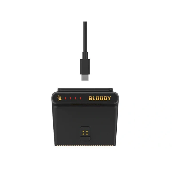 A4-Tech Bloody R72 Ultra Duo Renegade Midnight vezeték nélküli fekete gamer egér