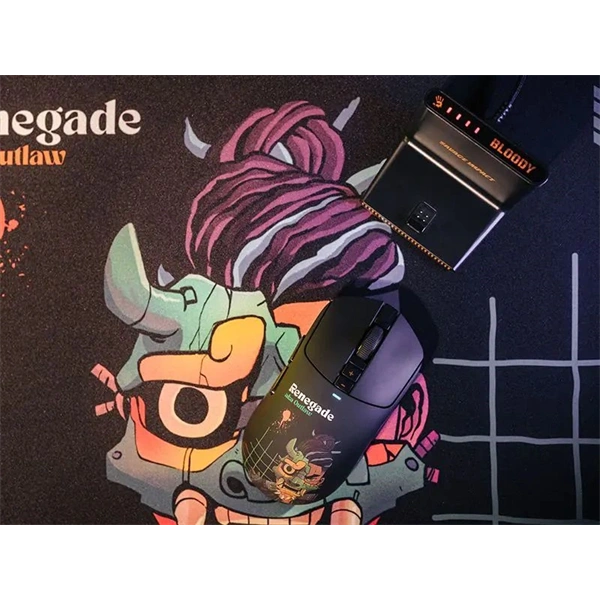 A4-Tech Bloody R72 Ultra Duo Renegade Midnight vezeték nélküli fekete gamer egér