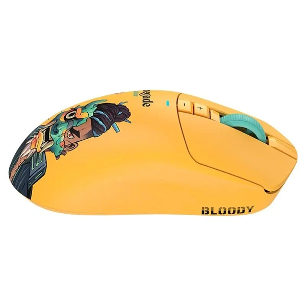 A4-Tech Bloody R72 Ultra Duo Renegade Sunset vezeték nélküli sárga gamer egér