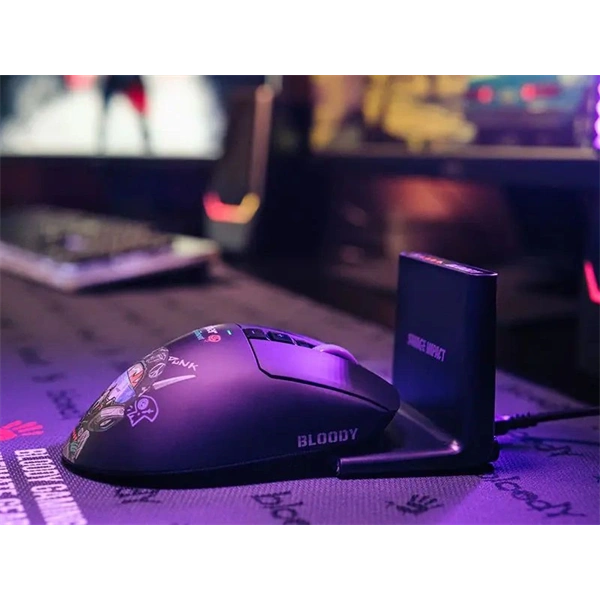 A4-Tech Bloody R73 Ultra Duo Cypher Ghost vezeték nélküli fekete gamer egér