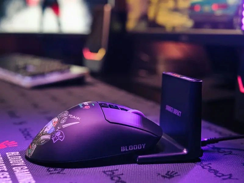 A4-Tech Bloody R73 Ultra Duo Cypher Ghost vezeték nélküli fekete gamer egér